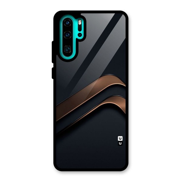 Dark Gold Stripes Glass Back Case for Huawei P30 Pro