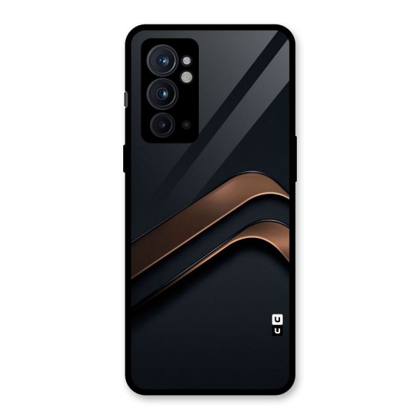 Dark Gold Stripes Glass Back Case for OnePlus 9RT 5G