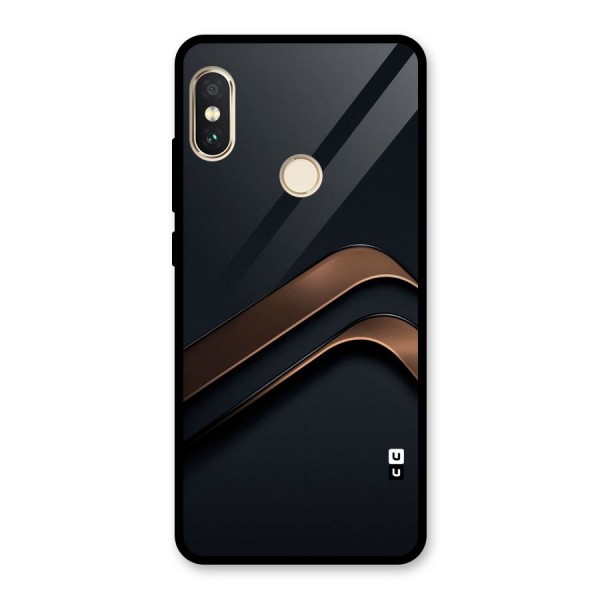 Dark Gold Stripes Glass Back Case for Redmi Note 5 Pro