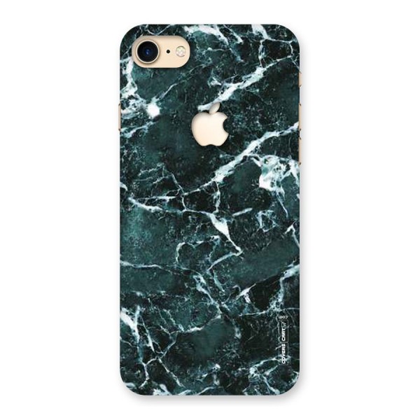 Dark Green Marble Back Case for iPhone 7 Apple Cut