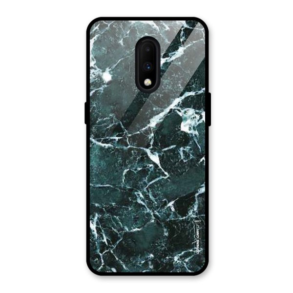 Dark Green Marble Glass Back Case for OnePlus 7