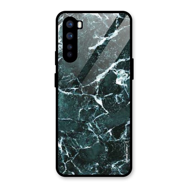 Dark Green Marble Glass Back Case for OnePlus Nord