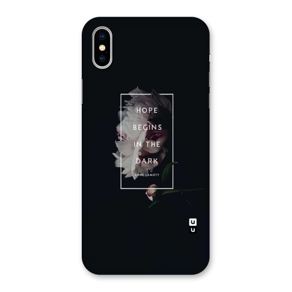 Dark Hope Back Case for iPhone XS