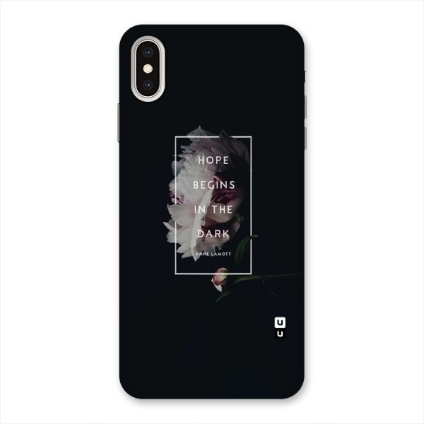 Dark Hope Back Case for iPhone XS Max