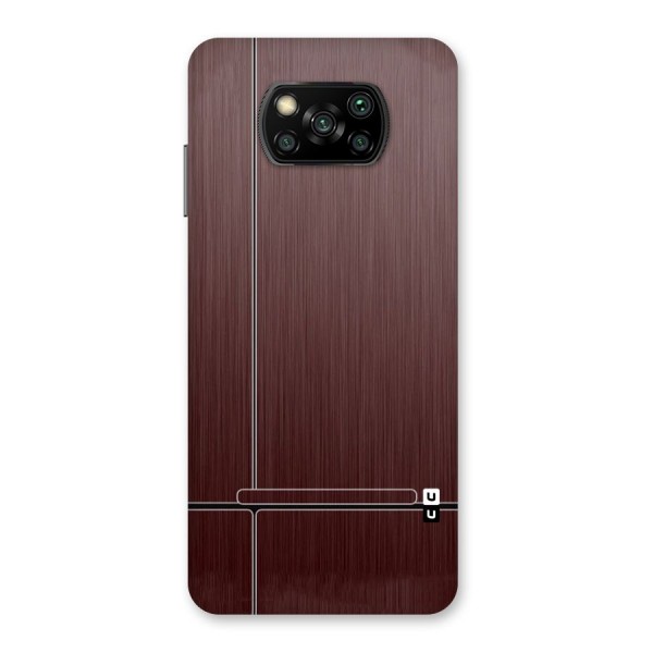 Dark Maroon Classic Design Back Case for Poco X3
