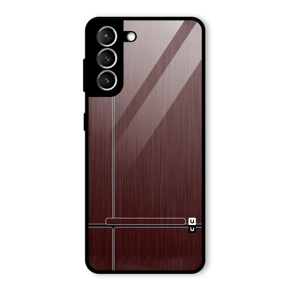 Dark Maroon Classic Design Glass Back Case for Galaxy S21 5G