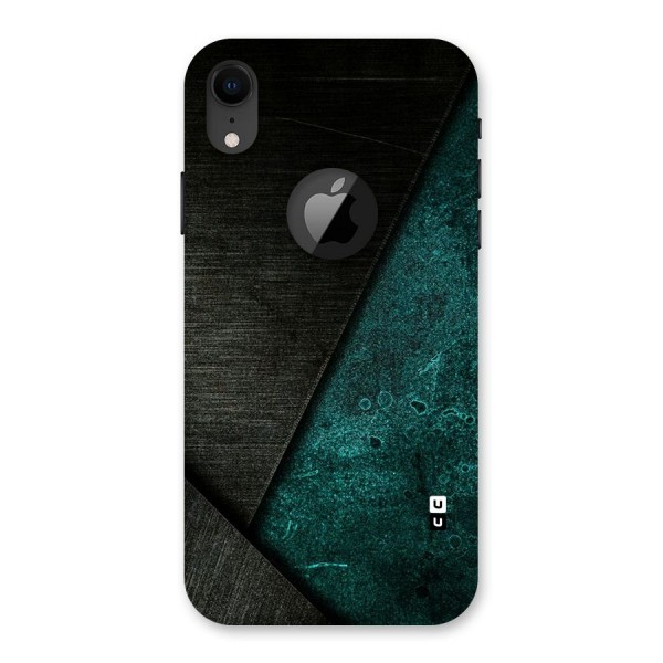 Dark Olive Green Back Case for iPhone XR Logo Cut