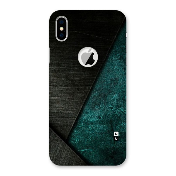 Dark Olive Green Back Case for iPhone X Logo Cut