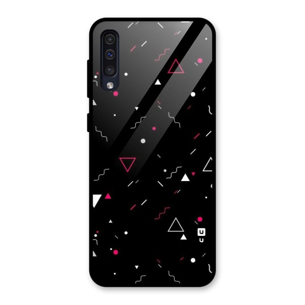 Dark Shapes Design Glass Back Case for Galaxy A50