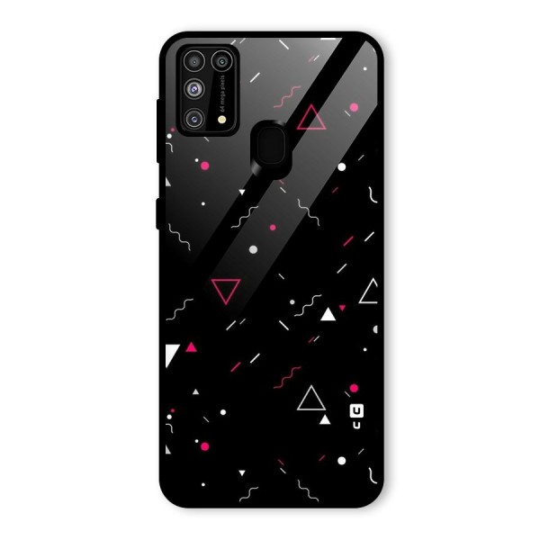 Dark Shapes Design Glass Back Case for Galaxy M31