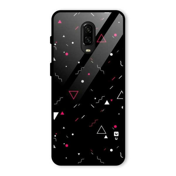 Dark Shapes Design Glass Back Case for OnePlus 6T