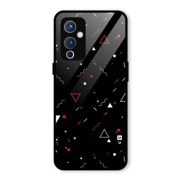 Dark Shapes Design Glass Back Case for OnePlus 9