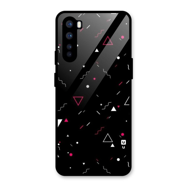 Dark Shapes Design Glass Back Case for OnePlus Nord