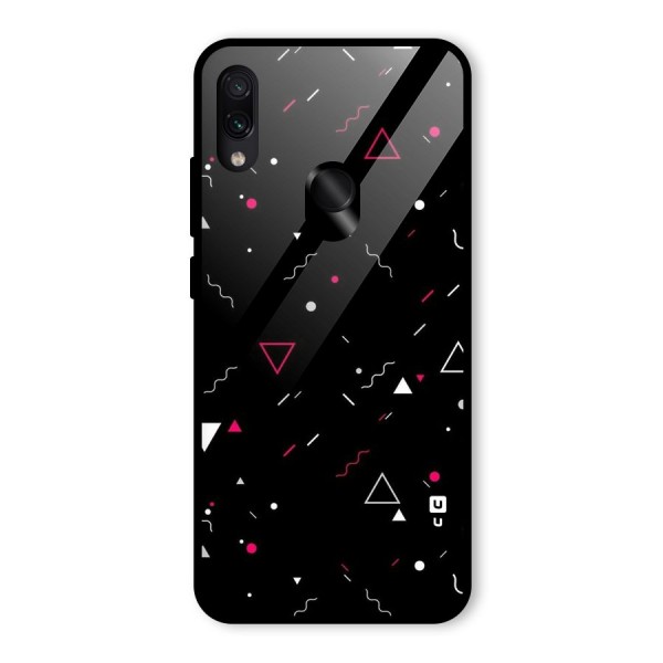 Dark Shapes Design Glass Back Case for Redmi Note 7 Pro