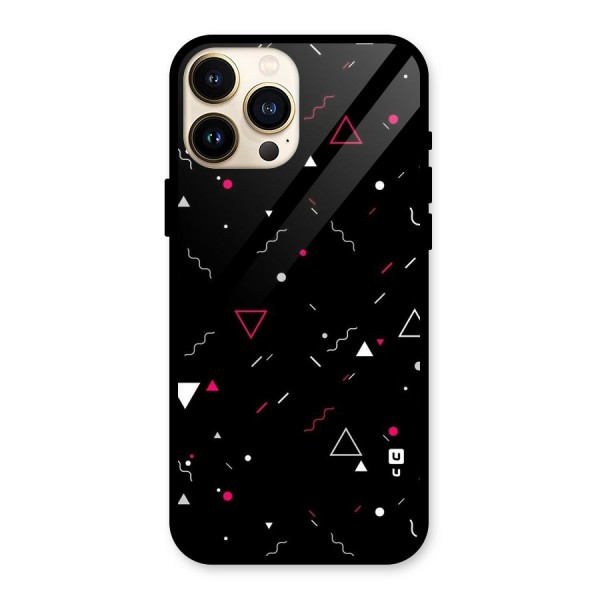 Dark Shapes Design Glass Back Case for iPhone 13 Pro Max