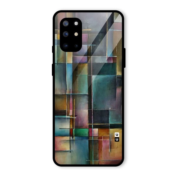Dark Square Shapes Glass Back Case for OnePlus 8T