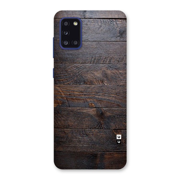 Dark Wood Printed Back Case for Galaxy A31