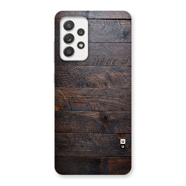Dark Wood Printed Back Case for Galaxy A52