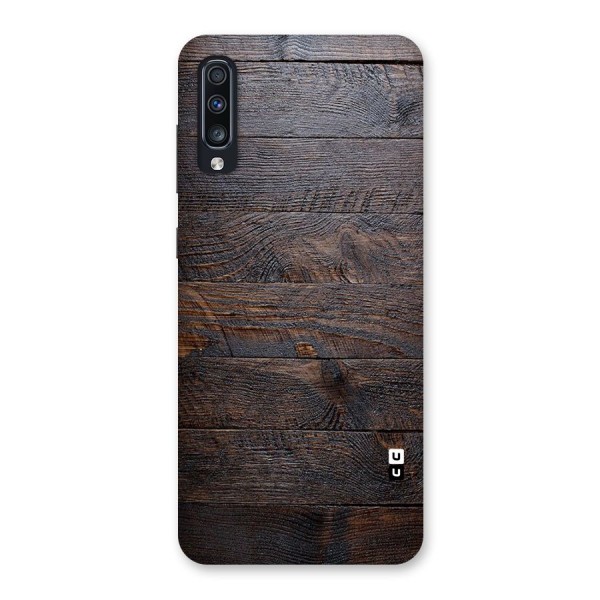 Dark Wood Printed Back Case for Galaxy A70