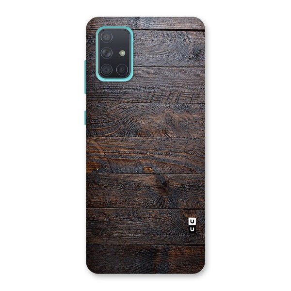 Dark Wood Printed Back Case for Galaxy A71