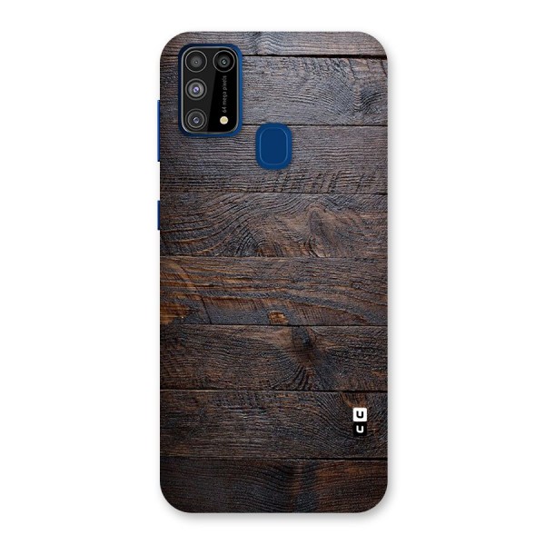 Dark Wood Printed Back Case for Galaxy F41