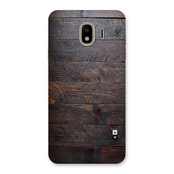 Dark Wood Printed Back Case for Galaxy J4