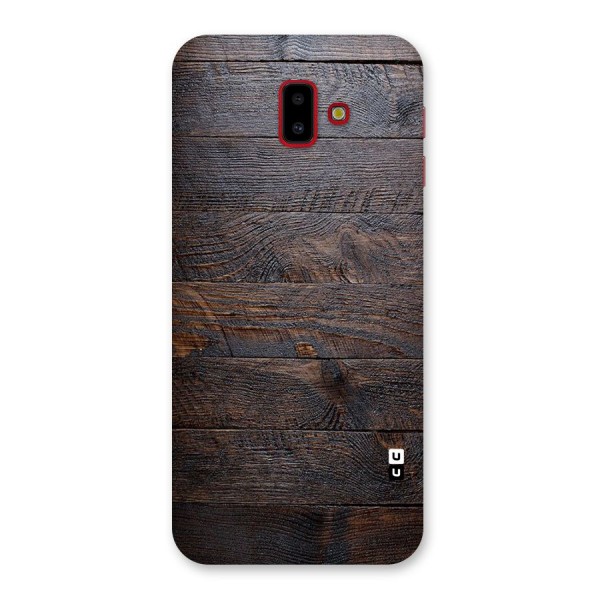 Dark Wood Printed Back Case for Galaxy J6 Plus
