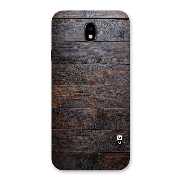 Dark Wood Printed Back Case for Galaxy J7 Pro