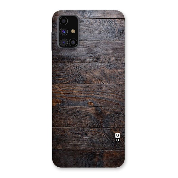 Dark Wood Printed Back Case for Galaxy M31s