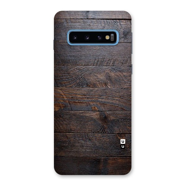 Dark Wood Printed Back Case for Galaxy S10