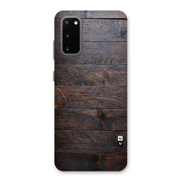 Dark Wood Printed Back Case for Galaxy S20