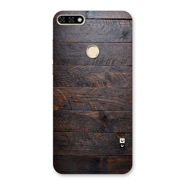 Dark Wood Printed Back Case for Honor 7A