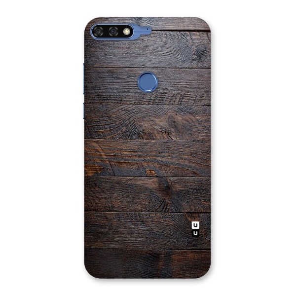 Dark Wood Printed Back Case for Honor 7C