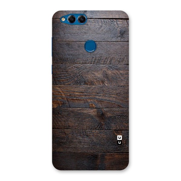 Dark Wood Printed Back Case for Honor 7X