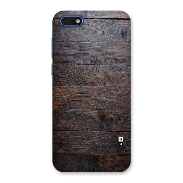 Dark Wood Printed Back Case for Honor 7s