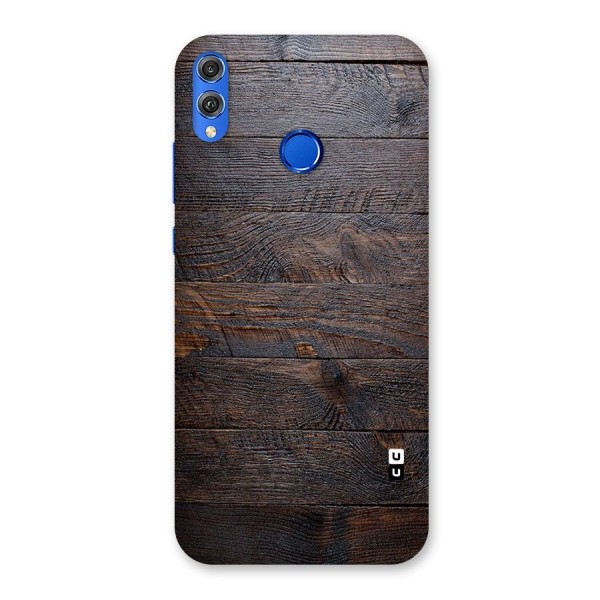 Dark Wood Printed Back Case for Honor 8X