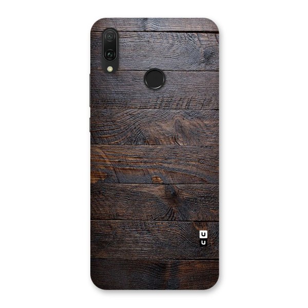 Dark Wood Printed Back Case for Huawei Y9 (2019)