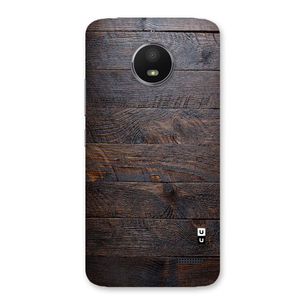 Dark Wood Printed Back Case for Moto E4