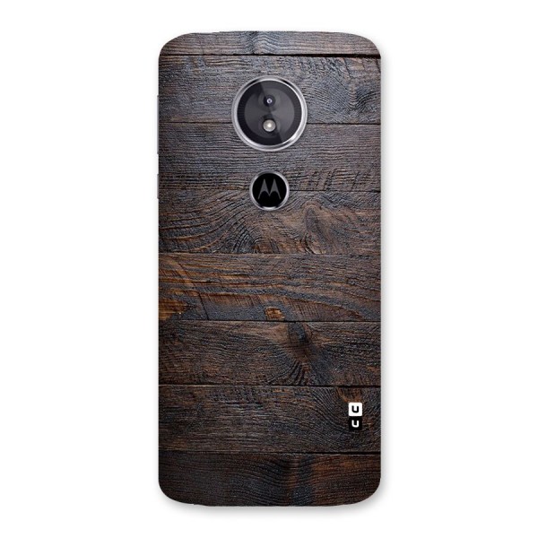 Dark Wood Printed Back Case for Moto E5