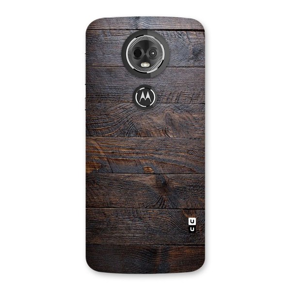 Dark Wood Printed Back Case for Moto E5 Plus
