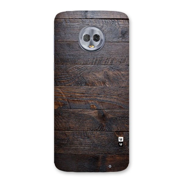 Dark Wood Printed Back Case for Moto G6 Plus