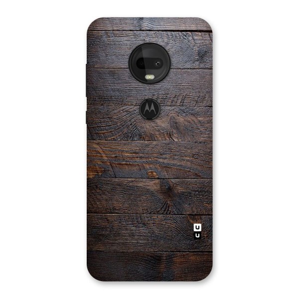 Dark Wood Printed Back Case for Moto G7