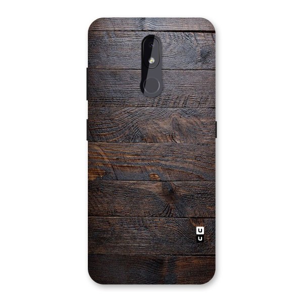 Dark Wood Printed Back Case for Nokia 3.2