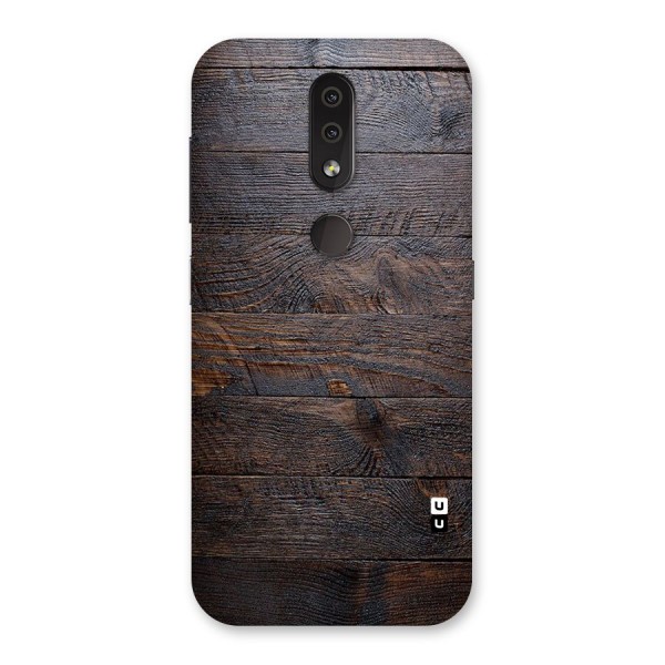 Dark Wood Printed Back Case for Nokia 4.2