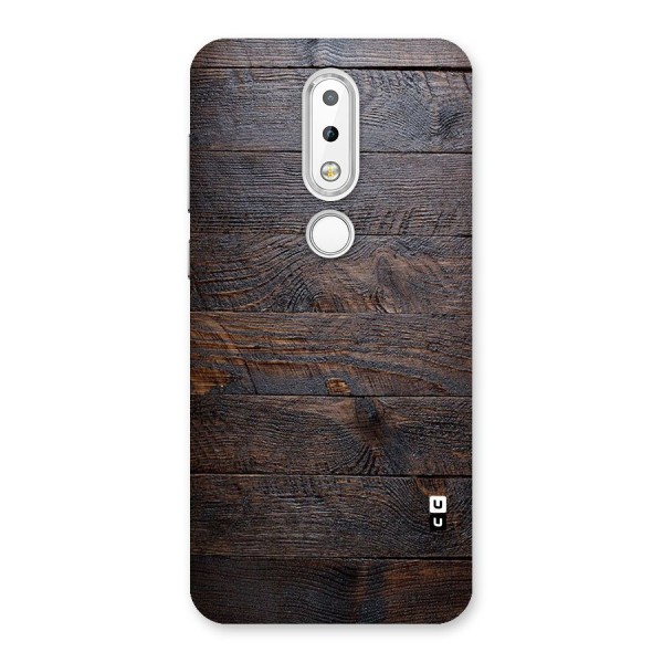 Dark Wood Printed Back Case for Nokia 6.1 Plus