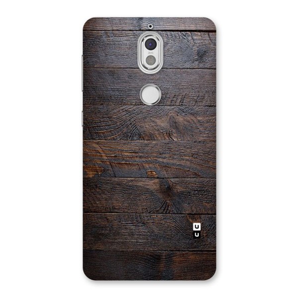 Dark Wood Printed Back Case for Nokia 7
