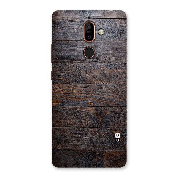 Dark Wood Printed Back Case for Nokia 7 Plus