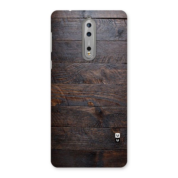 Dark Wood Printed Back Case for Nokia 8