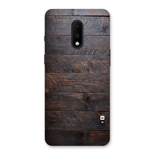 Dark Wood Printed Back Case for OnePlus 7