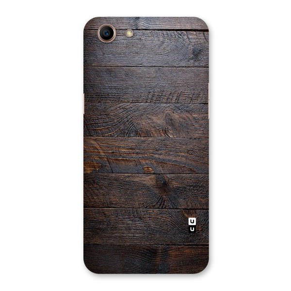 Dark Wood Printed Back Case for Oppo A83 (2018)